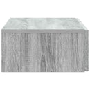 vidaXL Fali oldaltábla 87,5 x 34,5 x 17 cm Szerelt Fa Szürke Sonoma