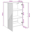 vidaXL Fali szekrény Fehér 66 x 34,5 x 90 cm Szerelt Fa