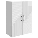 vidaXL Fali szekrény Magasfényű Fehér 66 x 34,5 x 90 cm Szerelt Fa