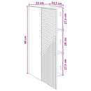 vidaXL Fali szekrény Szürke Sonoma 33 x 34,5 x 90 cm Szerelt Fa