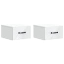 vidaXL Fali éjjeli szekrény 2 pcs Fehér 34,5 x 33 x 20 cm Szerelt Fa