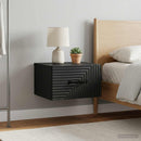 vidaXL Fali éjjeli szekrény 2 pcs Fekete 34,5 x 33 x 20 cm Szerelt Fa
