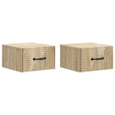 vidaXL Fali éjjeli szekrény 2 pcs Sonoma Tölgy 34,5 x 33 x 20 cm