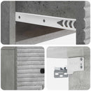 vidaXL Fali éjjeli szekrény 2 pcs Betonszürke 34,5 x 33 x 20 cm