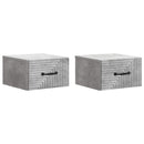 vidaXL Fali éjjeli szekrény 2 pcs Betonszürke 34,5 x 33 x 20 cm
