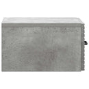 vidaXL Fali éjjeli szekrény 2 pcs Betonszürke 34,5 x 33 x 20 cm