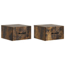 vidaXL Fali éjjeli szekrény 2 pcs Füstös Tölgy 34,5 x 33 x 20 cm