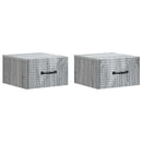 vidaXL Fali éjjeli szekrény 2 pcs Szürke Sonoma 34,5 x 33 x 20 cm