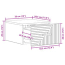 vidaXL Fali éjjeli szekrény Antik Fa 34,5 x 33 x 20 cm Szerelt Fa