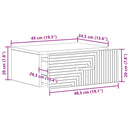 vidaXL Fali éjjeli szekrény 2 db Fehér 49 x 34,5 x 20 cm Szerelt Fa