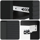 vidaXL Fali éjjeli szekrény 2 pcs Fekete 49 x 34,5 x 20 cm Szerelt Fa