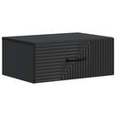 vidaXL Fali éjjeli szekrény 2 pcs Fekete 49 x 34,5 x 20 cm Szerelt Fa
