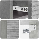 vidaXL Fali éjjeli szekrény Betonszürke 49 x 34,5 x 20 cm Szerelt Fa