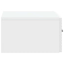 vidaXL Fali éjjeli szekrény fiókkal Magasfényű Fehér 49 x 34,5 x 20 cm