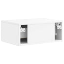 vidaXL Fali éjjeli szekrény 2 pcs Magasfényű Fehér 49 x 34,5 x 20 cm