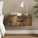vidaXL Fali éjjeli szekrény Füstös Tölgy 49 x 34,5 x 20 cm Szerelt Fa