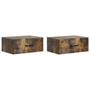 vidaXL Fali éjjeli szekrény 2 pcs Füstös Tölgy 49 x 34,5 x 20 cm