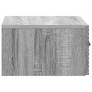 vidaXL Fali éjjeli szekrény 2 db Szürke Sonoma 49 x 34,5 x 20 cm