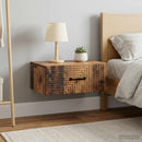vidaXL Fali éjjeli szekrény fiókkal 2 pcs Antik Fa 49 x 34,5 x 20 cm