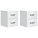 vidaXL Fali éjjeli szekrény 2 pcs Fehér 34,5 x 33 x 40 cm Szerelt Fa