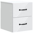 vidaXL Fali éjjeli szekrény 2 pcs Fehér 34,5 x 33 x 40 cm Szerelt Fa