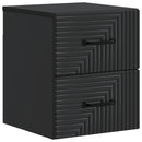 vidaXL Fali éjjeli szekrény 2 pcs Fekete 34,5 x 33 x 40 cm Szerelt Fa