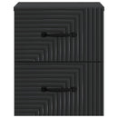 vidaXL Fali éjjeli szekrény 2 pcs Fekete 34,5 x 33 x 40 cm Szerelt Fa