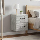 vidaXL Fali éjjeli szekrény 2 pcs Betonszürke 34,5 x 33 x 40 cm