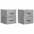 vidaXL Fali éjjeli szekrény 2 pcs Betonszürke 34,5 x 33 x 40 cm