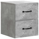 vidaXL Fali éjjeli szekrény 2 pcs Betonszürke 34,5 x 33 x 40 cm