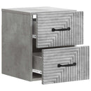vidaXL Fali éjjeli szekrény 2 pcs Betonszürke 34,5 x 33 x 40 cm