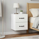 vidaXL Fali éjjeli szekrény 2 pcs Magasfényű Fehér 34,5 x 33 x 40 cm