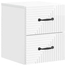 vidaXL Fali éjjeli szekrény 2 pcs Magasfényű Fehér 34,5 x 33 x 40 cm