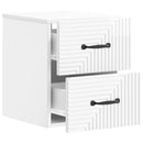 vidaXL Fali éjjeli szekrény 2 pcs Magasfényű Fehér 34,5 x 33 x 40 cm