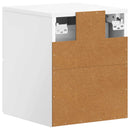 vidaXL Fali éjjeli szekrény 2 pcs Magasfényű Fehér 34,5 x 33 x 40 cm