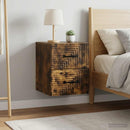 vidaXL Fali éjjeli szekrény 2 pcs Füstös Tölgy 34,5 x 33 x 40 cm