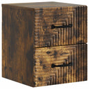 vidaXL Fali éjjeli szekrény 2 pcs Füstös Tölgy 34,5 x 33 x 40 cm