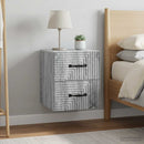 vidaXL Fali éjjeli szekrény 2 pcs Szürke Sonoma 34,5 x 33 x 40 cm