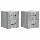 vidaXL Fali éjjeli szekrény 2 pcs Szürke Sonoma 34,5 x 33 x 40 cm