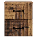 vidaXL Fali éjjeli szekrény fiókkal 2 pcs Antik Fa 34,5 x 33 x 40 cm