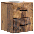vidaXL Fali éjjeli szekrény 2 db Antik Fa 34,5 x 33 x 40 cm Szerelt Fa