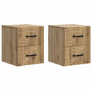 vidaXL Fali éjjeli szekrény 2 pcs Kézműves Tölgy 34,5 x 33 x 40 cm