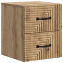 vidaXL Fali éjjeli szekrény 2 pcs Kézműves Tölgy 34,5 x 33 x 40 cm