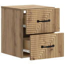 vidaXL Fali éjjeli szekrény 2 pcs Kézműves Tölgy 34,5 x 33 x 40 cm