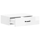 vidaXL Fali oldaltábla Magasfényű Fehér 59 x 34,5 x 17 cm Szerelt Fa