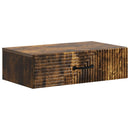vidaXL Fali oldaltábla Füstös Tölgy 59 x 34,5 x 17 cm Szerelt Fa