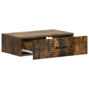 vidaXL Fali oldaltábla Füstös Tölgy 59 x 34,5 x 17 cm Szerelt Fa