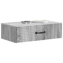 vidaXL Fali oldaltábla 59 x 34,5 x 17 cm Szerelt Fa Szürke Sonoma