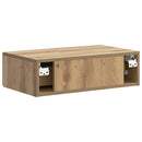 vidaXL Fali oldaltábla Kézműves Tölgy 59 x 34,5 x 17 cm Szerelt Fa