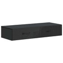 vidaXL Fali oldaltábla Fekete 87,5 x 34,5 x 17 cm Szerelt Fa